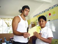 Image of Manuel Arambul and student