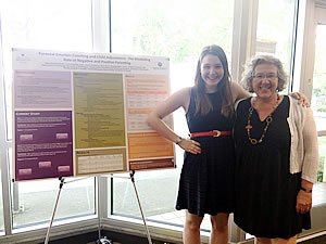 Photo: Honors student Makenzie Muilenburg with her faculty sponsor Lynn Fainsilber Katz