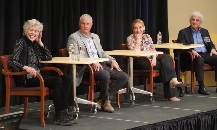 Panelists on stage for the Edwards Lecture panel