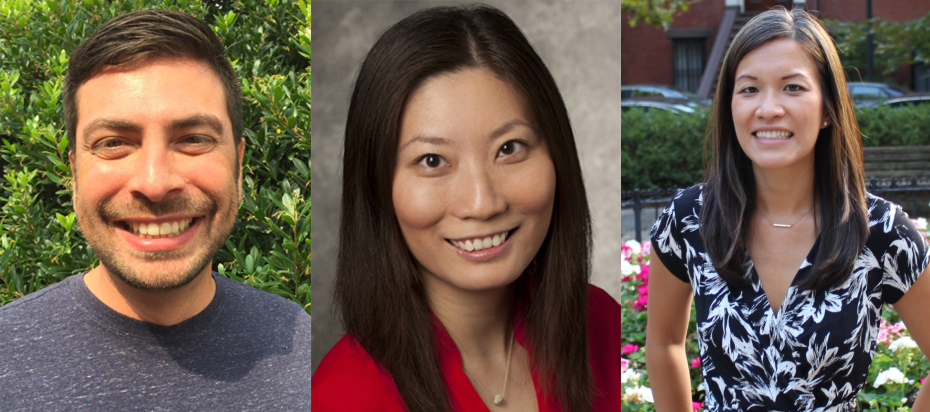 Portraits of Cy Delgado, Priscilla Lui, and Angela Fang