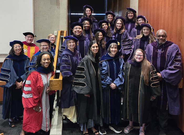 Photo of hooding ceremony
