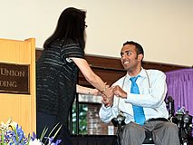 Photo of Student receiving a degree