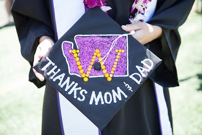 Celebrate With Style Purple and Gold 2024 Graduation Cap and